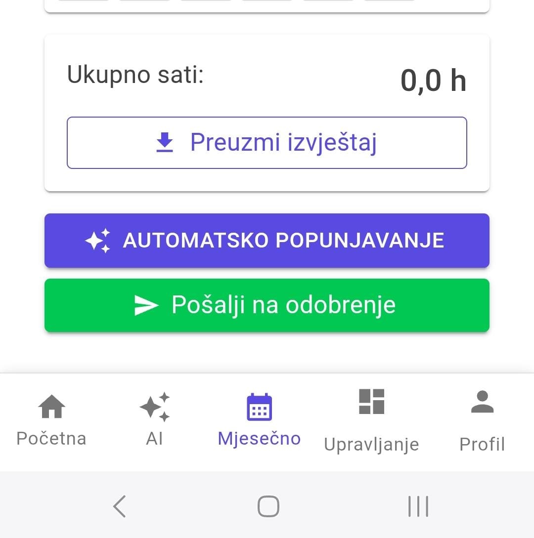 Mobilni korak 1 - prijava